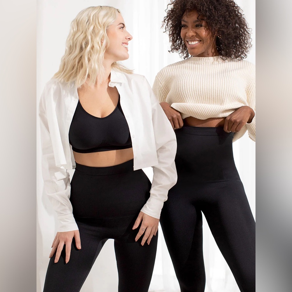 Shapermint Empetua Black High Waisted Shaping Leggings NWT!